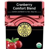 BUDDHA TEAS Cranberry Comfort Blend Organic Herbal Tea x18