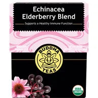 BUDDHA TEAS Echinacea Elderberry Blend Organic Herbal Tea x18