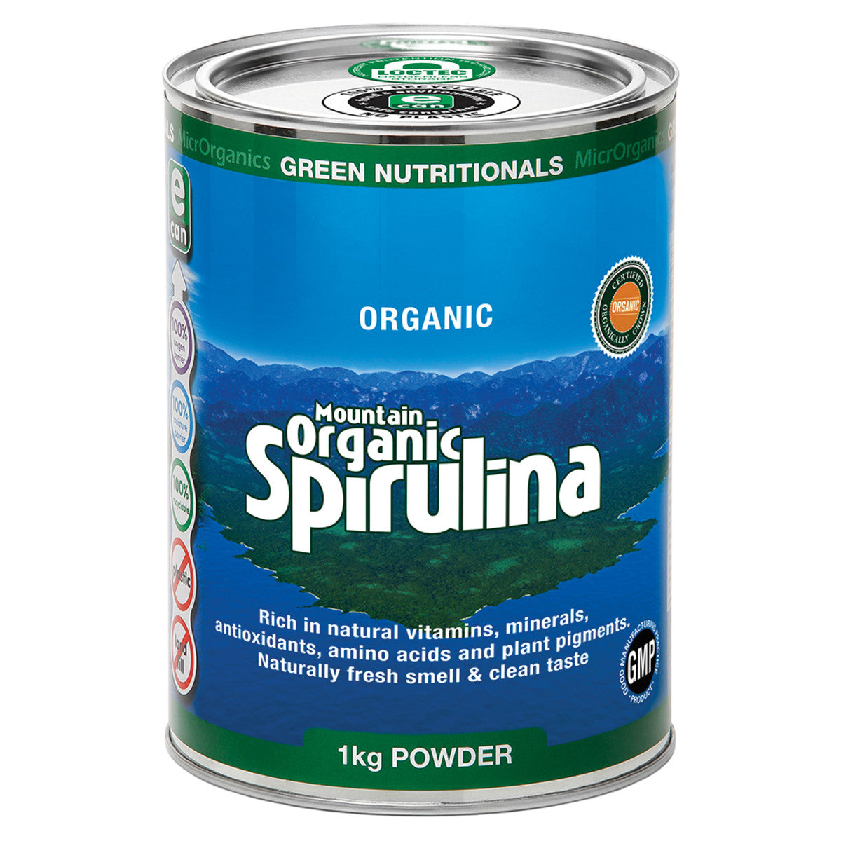 GREEN NUTRITIONALS Mountain Organic Spirulina Powder