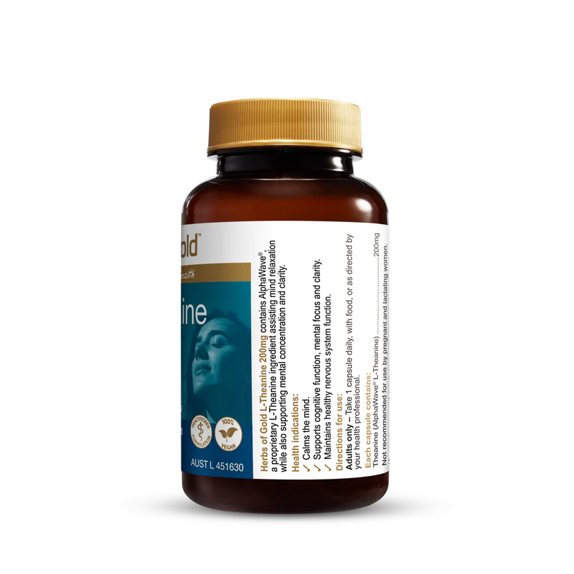 HERBS OF GOLD L-Theanine 200mg 30c