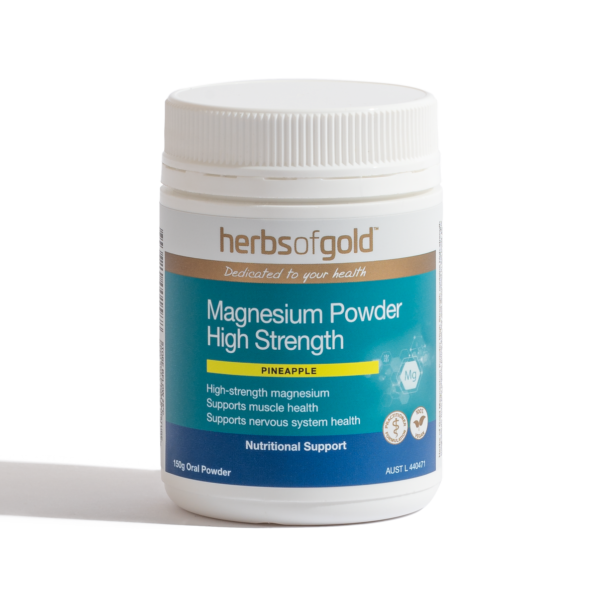 HERBS OF GOLD Magnesium Powder High Strength Pineapple