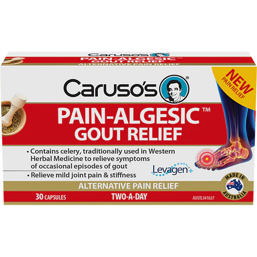 Carusos Natural Pain-Algesic Gout Relief 30 Capsules