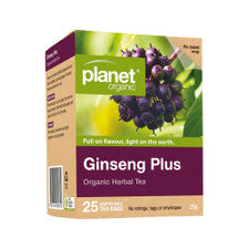 PLANET Ginseng Plus Organic T/Bags x25