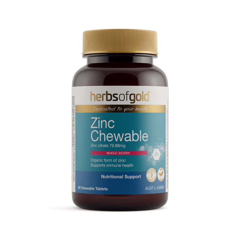 HERBS OF GOLD Zinc Chewable 60t