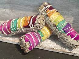White Sage with Chakra Rose Petals