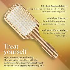 Olivia Garden Bamboo Ionic Massage Paddle Brush