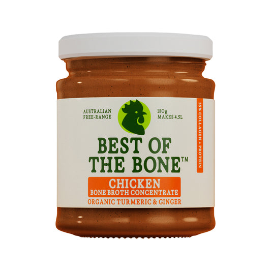 BEST OF THE BONE CHICKEN BONE BROTH CONCENTRATE ORGANIC TURMERIC & GINGER 180G