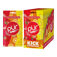 PUR Jumbo Gum Strawberry Orange Banana 81g x20