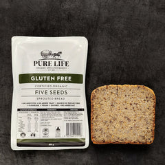 PURE LIFE Sprouted Bread GLUTEN FREE Five Seeds Organic 900g