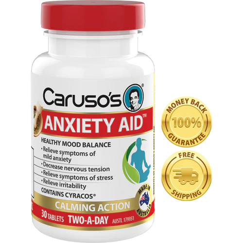 Carusos Natural Health Anxiety Aid 30 Tablets