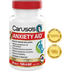 Carusos Natural Health Anxiety Aid 30 Tablets