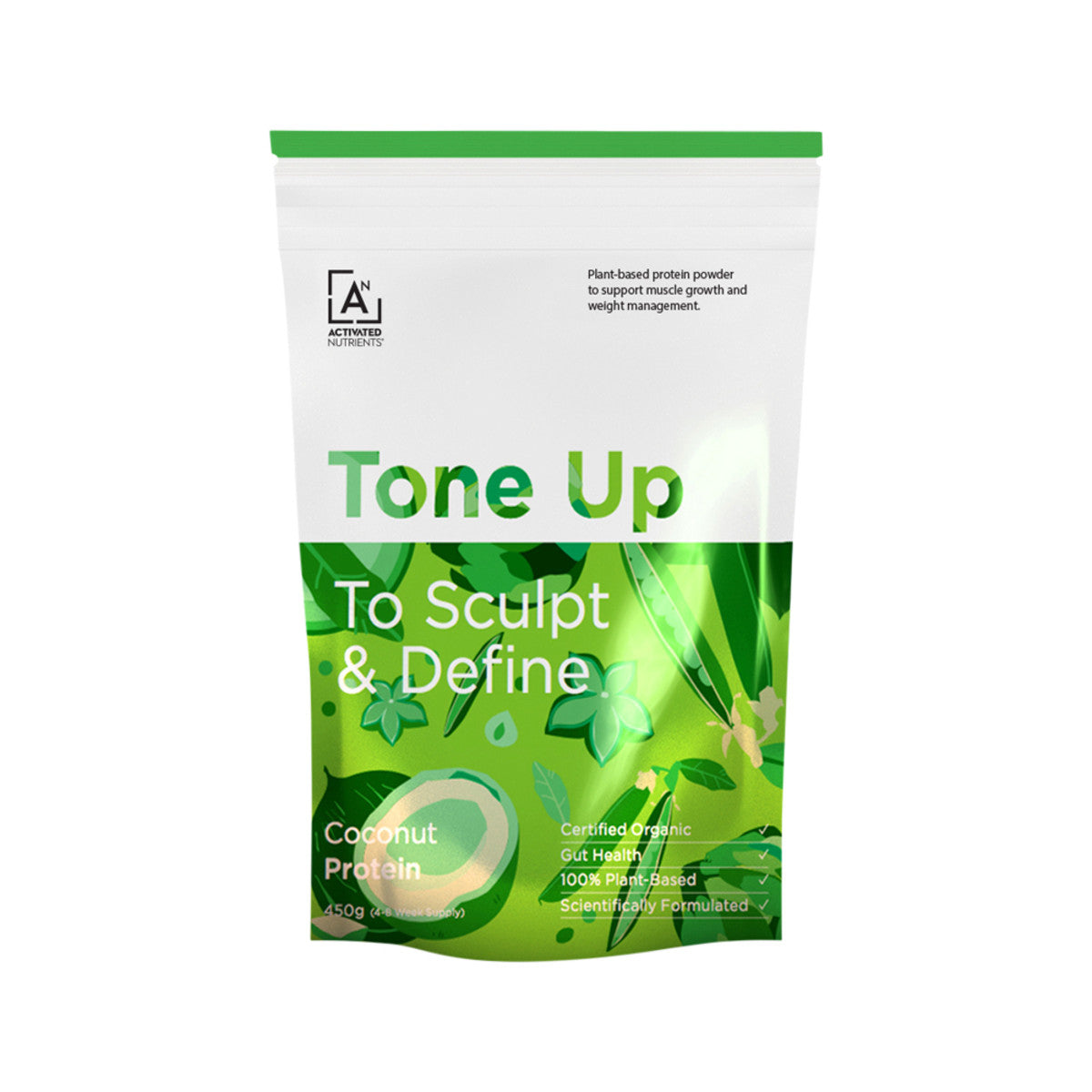 ACTIVATED NUTRIENTS Organic Tone Up Coconut Protein (To Sculpt & Define) 450g