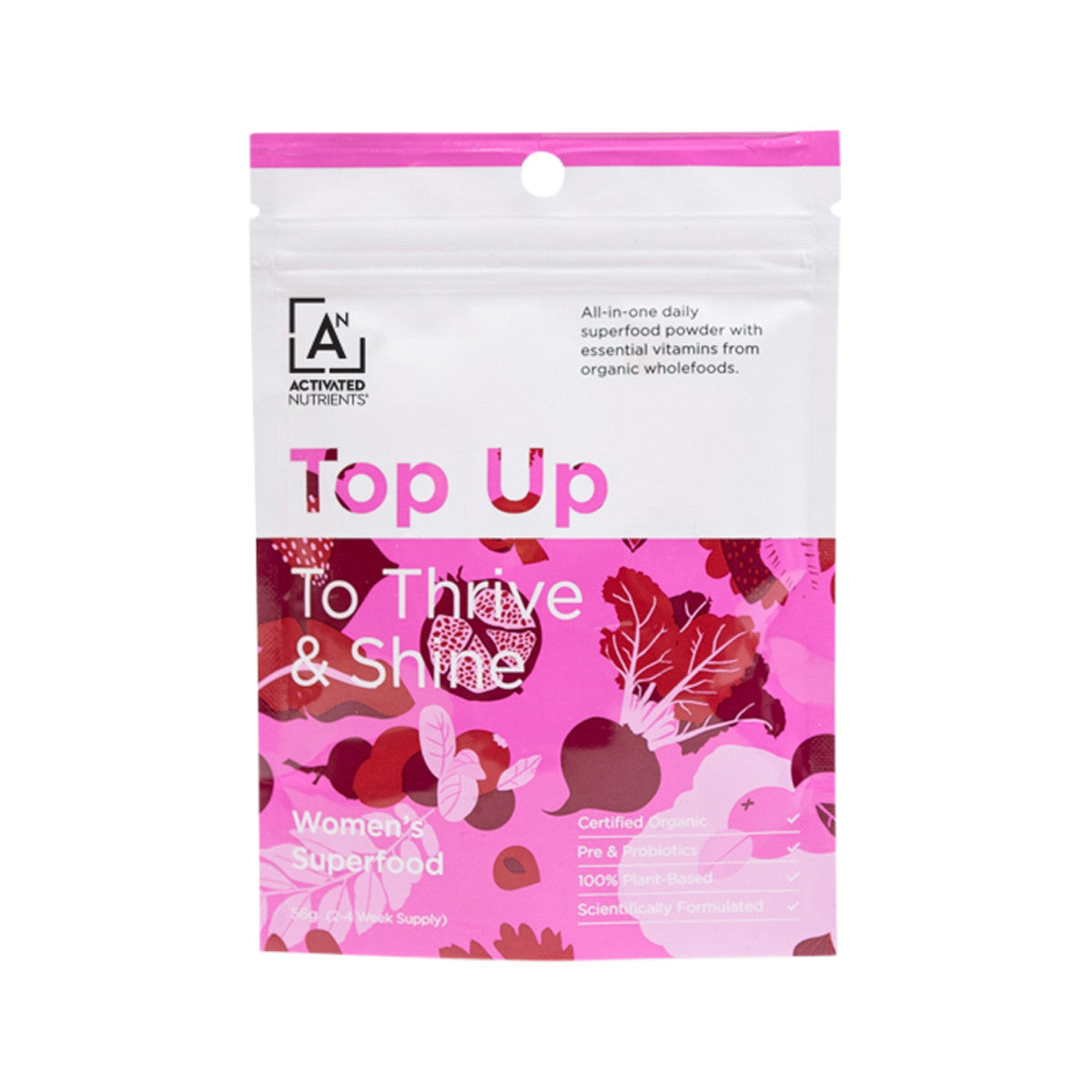 ACTIVATED NUTRIENTS Organic Top Up Women's Superfood Multivitamin+ (To Thrive & Shine)