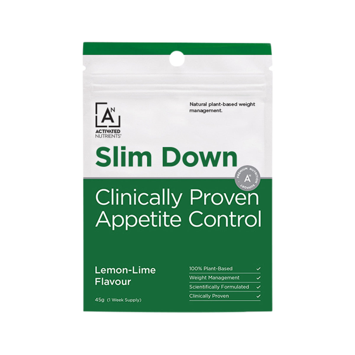 ACTIVATED NUTRIENTS Slim Down (Clinically Proven Appetite Control) Lemon-Lime