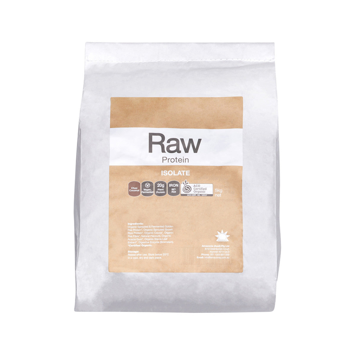 AMAZONIA RAW PROTEIN Organic Isolate Choc Coconut