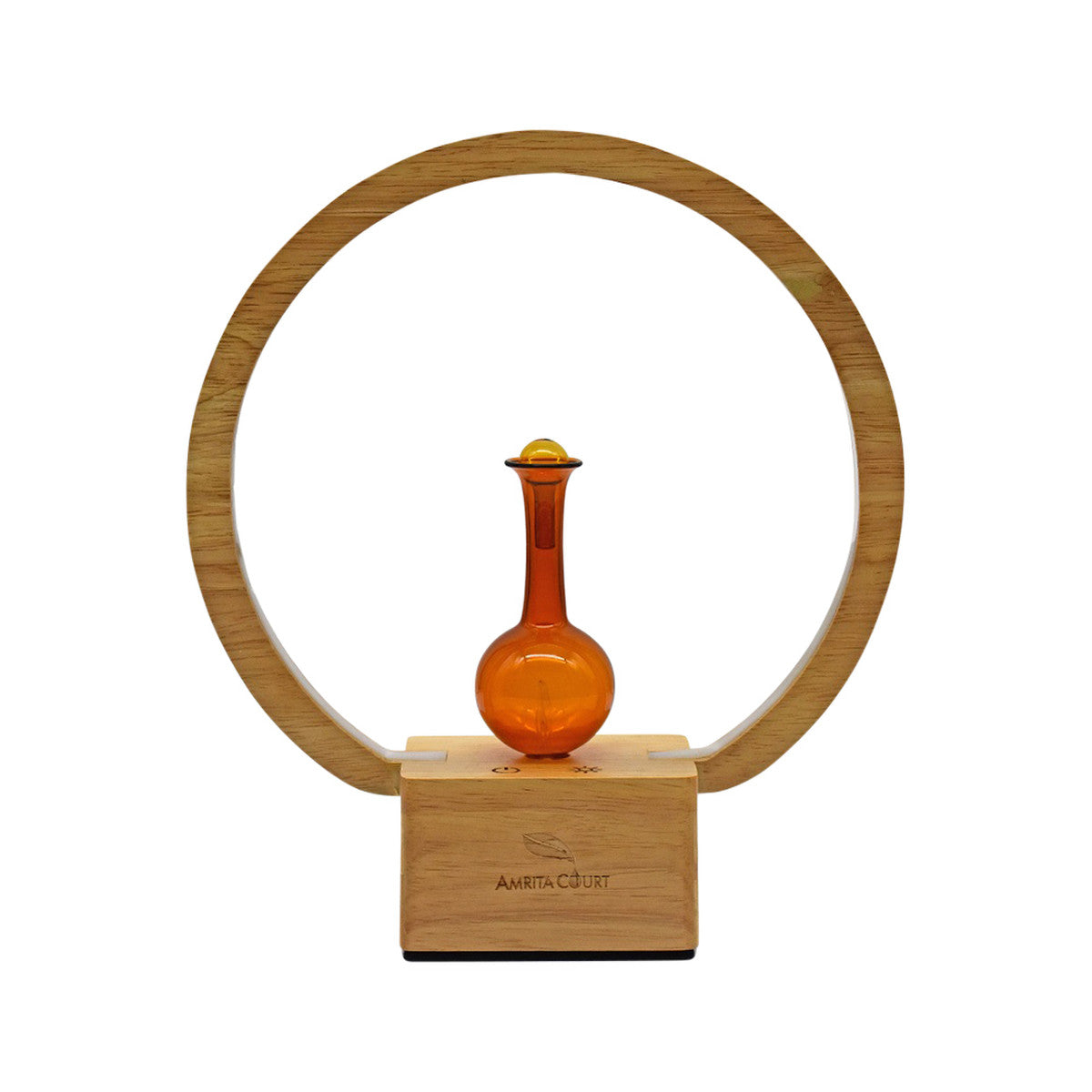 AMRITA COURT Nebuliser (Diffuser) Wooden Base with Ring Light Luna
