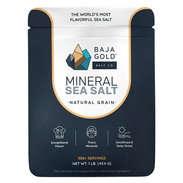 Baja Gold Signature Mineral Sea Salt - Natural Grain Crystals