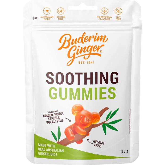 Buderim Ginger Soothing Gummies 130 g
