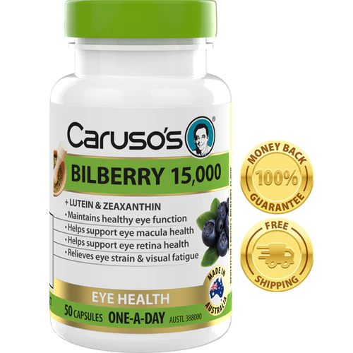 Carusos Natural Health Bilberry 50 Capsules
