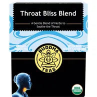 BUDDHA TEAS Throat Bliss Blend Organic Herbal Tea x18