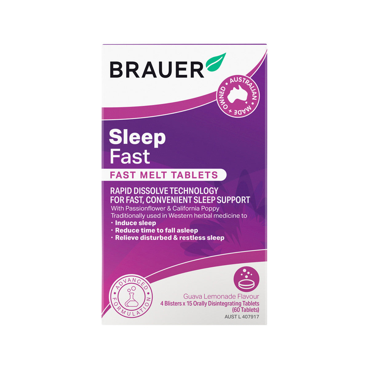 Brauer Sleep Fast Melt 60 tablets