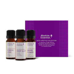 Absolute Essential Busy Lifestyle Essentials (10ml Pure Blends of Dream Time, Brain Power, Stress Less)