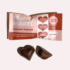 CHOW CACAO Truffle Hearts Hazelnut Praline Twin Pack