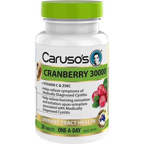 Carusos Natural Health Cranberry 30,000 30 Tablets