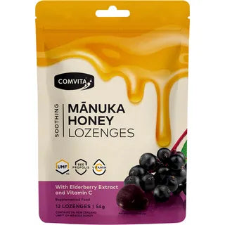 Comvita Manuka Honey Lozenges With Elderberry Extract & Vitamin C