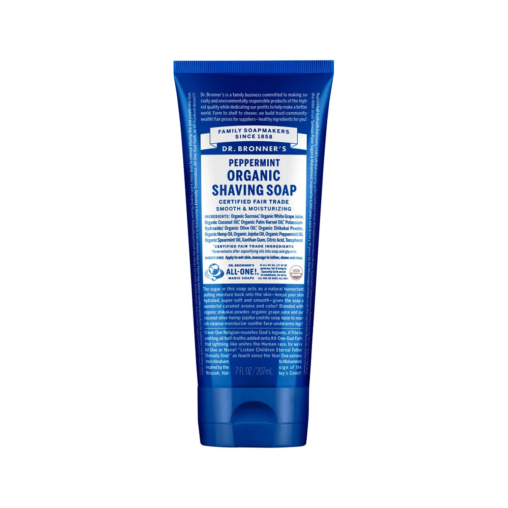DR BRONNERS Shaving Soap Organic Peppermint 207ml