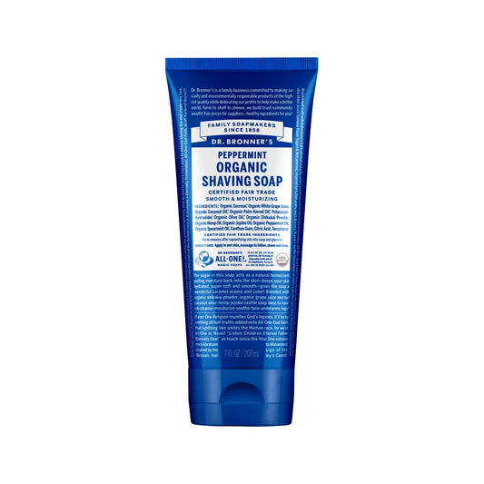 DR BRONNERS Shaving Soap Organic Peppermint 207ml