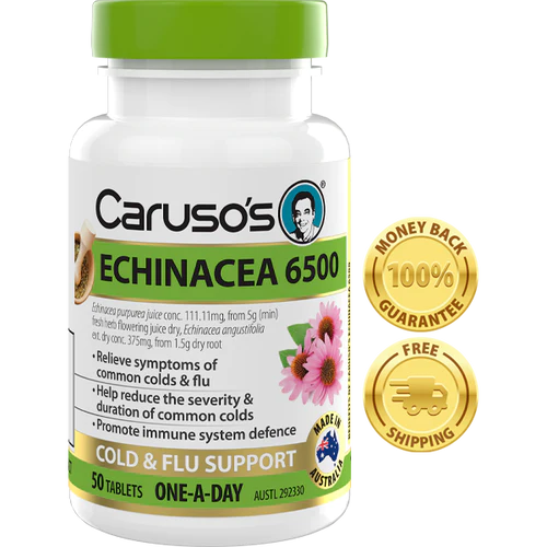 Carusos Natural Health Echinacea 6500 50 Tablets