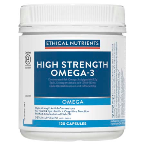 ETHICAL NUTRIENTS High Strength Omega 3 Fish Oil 120c