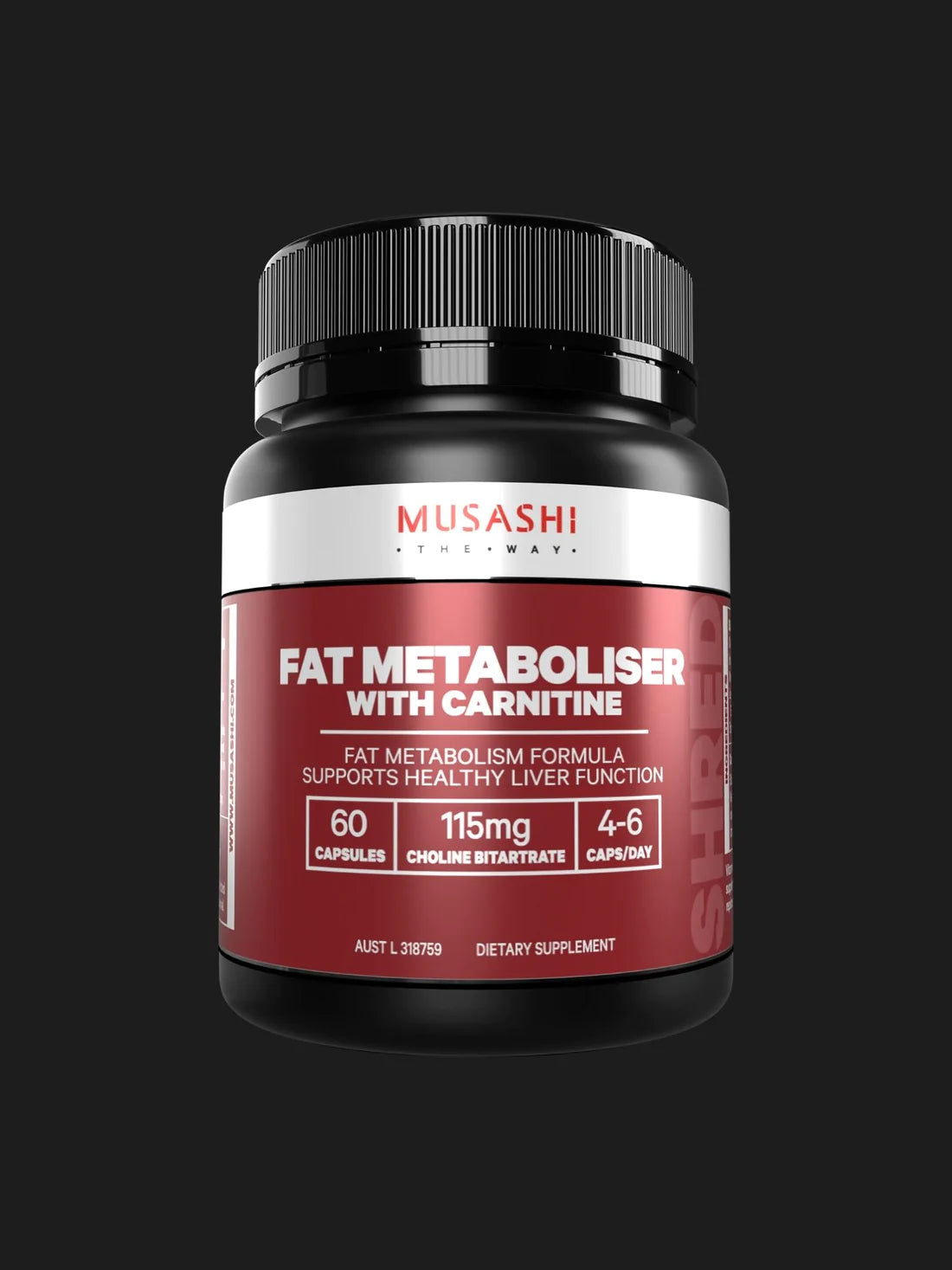 Musashi FAT METABOLISER WITH CARNITINE 60 CAPSULES