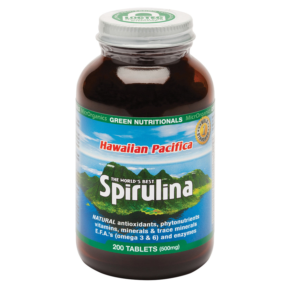 GREEN NUTRITIONALS Hawaiian Pacifica Spirulina 500mg