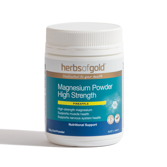 HERBS OF GOLD Magnesium Powder High Strength Pineapple
