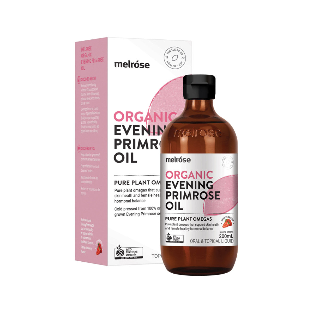 MELROSE Organic Evening Primrose Oil Strawberry