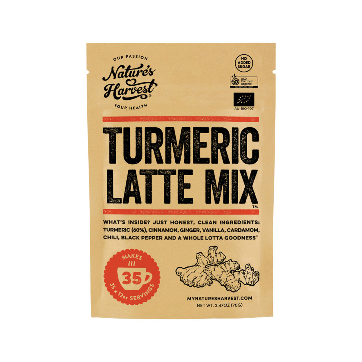 Nature's Harvest Organic Turmeric Latte Mix