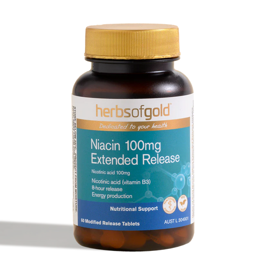 HERBS OF GOLD Niacin 100mg Extended Release 60t