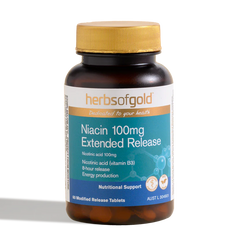 HERBS OF GOLD Niacin 100mg Extended Release 60t
