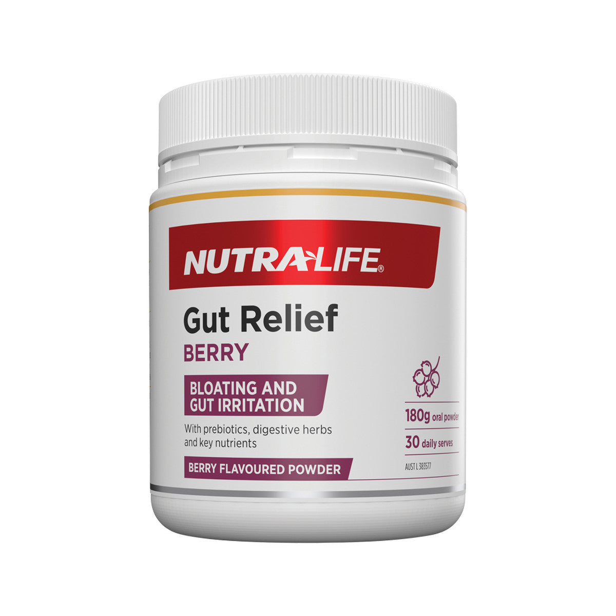 NutraLife Gut Relief Berry Oral Powder