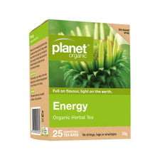 PLANET ORGANIC Organic Energy Herbal Tea x 25 Tea Bags