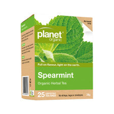 PLANET ORGANIC Organic Spearmint Herbal Tea T/Bags x25