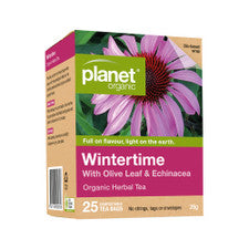 PLANET ORGANIC Organic Wintertime with Olive Leaf & Echinacea Herbal Tea x 25 Tea Bags