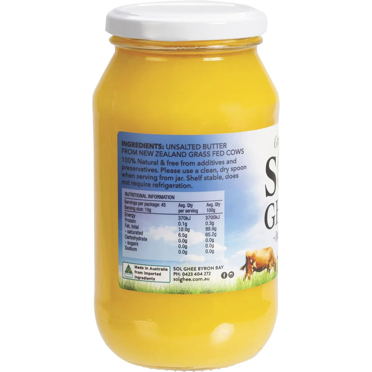 SOL ORGANICS Grass Fed Ghee