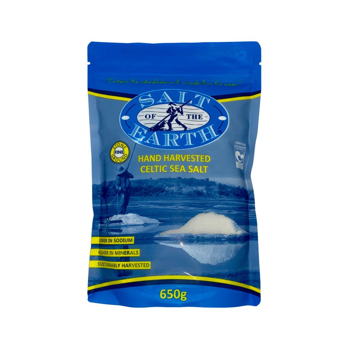 SALT OF THE EARTH Hand Harvested Celtic Sea Salt Fine