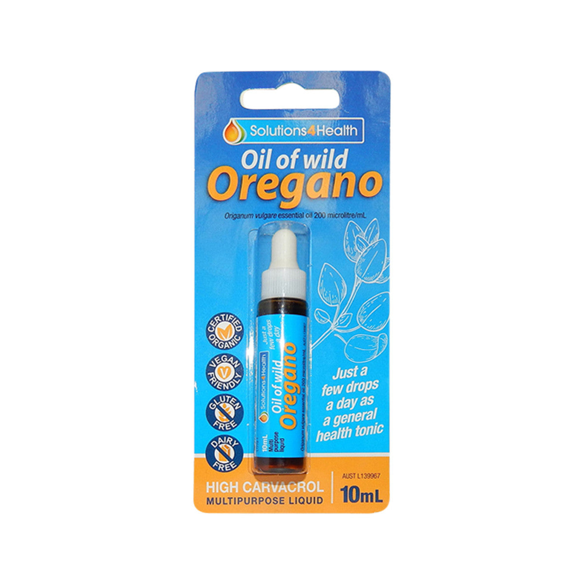 SOLUTIONS FOR HEALTH Organic Oil of Wild Oregano