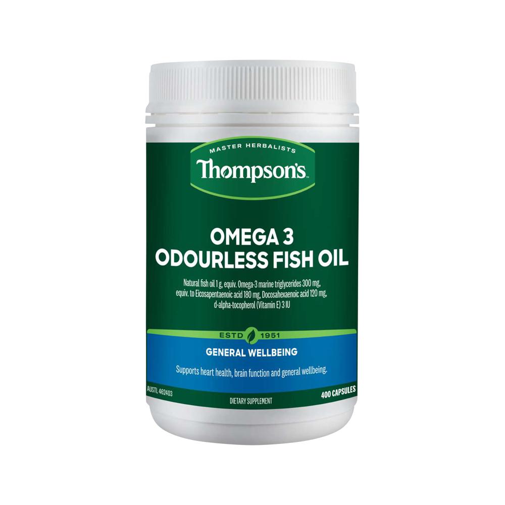 THOMPSONS Omega 3 Odourless Fish Oil 400c