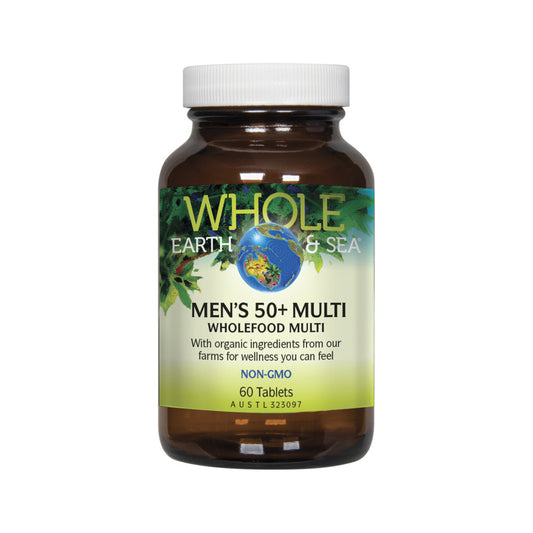 Whole Earth & Sea Men's 50+ Multi (Wholefood Multi) 60t