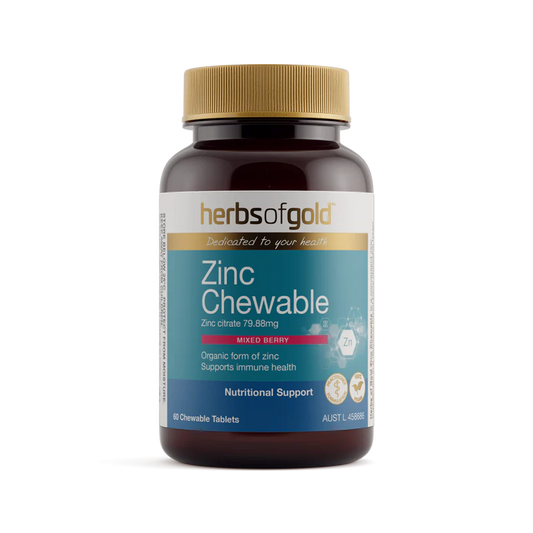 HERBS OF GOLD Zinc Chewable 60t